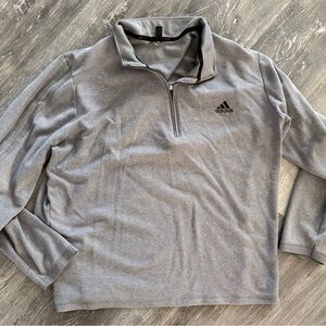Adidas Black and Gray quarter-zip pullover